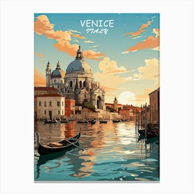 Venice At Sunset Canvas Print