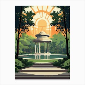 Emirgan Park Modern Pixel Art 3 Canvas Print