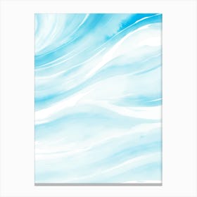 Blue Ocean Wave Watercolor Vertical Composition 118 Canvas Print