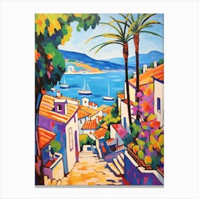 Budva Montenegro 3 Fauvist Painting Canvas Print