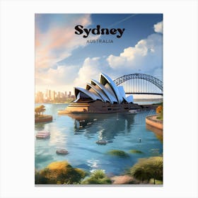 Sydney Australia Surreal Landscape Travel Art Canvas Print