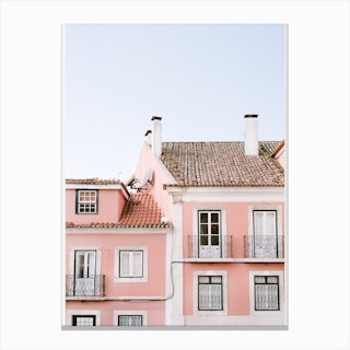 Lisbon Pink In Graca Canvas Print