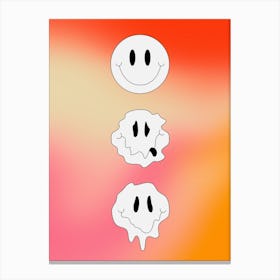 Dripping Smiley 5 Canvas Print