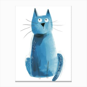 Ojos Azules Cat Clipart Illustration 8 Canvas Print