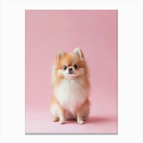 Pomeranian Dog Portrait. Generated AI. Art Print Canvas Print