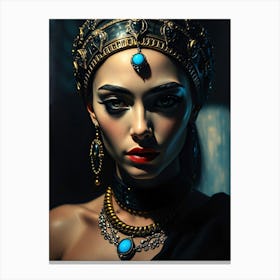 Cleopatra Portrai5t Paint - Diverse Art Illustration 18 Canvas Print