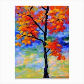 Maple tree Abstract Block Colour Canvas Print