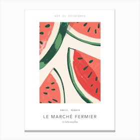 Watermelon Le Marche Fermier Poster 7 Canvas Print