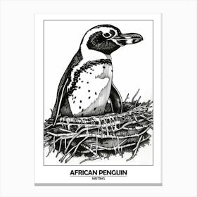 Penguin Nesting Poster 1 Canvas Print