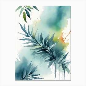 Watercolor Leaves 1 Canvas Print