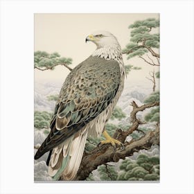 Ohara Koson Inspired Bird Painting Eagle 3 Canvas Print