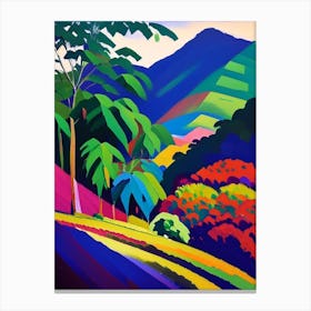 Baliem Valley Indonesia Colourful Painting Tropical Destination Canvas Print