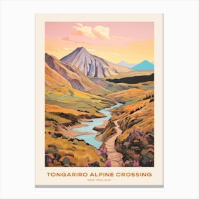Tongariro Alpine Crossing New Zealand 1 Hike Poster Canvas Print