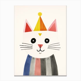 Little Cat 3 Wearing A Crown Canvas Print