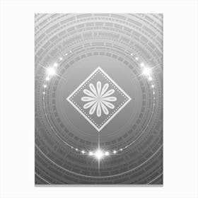 Geometric Glyph in White and Silver with Sparkle Array n.0316 Canvas Print