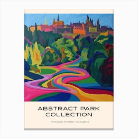 Abstract Park Collection Poster Princes Street Gardens Edinburgh Scotland 3 Canvas Print