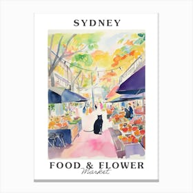 Food Market With Cats In Sydney 3 Poster Canvas Print