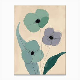 Three Flowers 5 Canvas Print