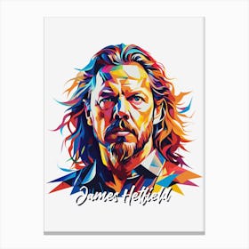 James Hetfield, Metallica 03 Portrait Music Icon Style WPAP Pop Art Canvas Print