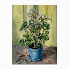 Blue Potted Plant Canvas Print