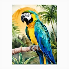 Tropical Parrot Canvas Print