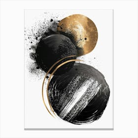 Black And Gold Abstract Painting 45 Canvas Print