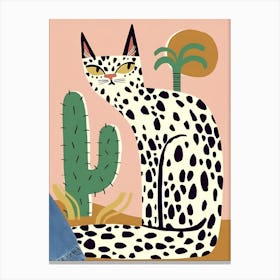 Cactus Cat Canvas Print