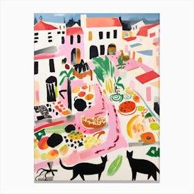 The Food Market In Sintra 3 Illustration Canvas Print