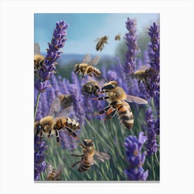 Africanized Honey Bee Realism Illustration 7 Canvas Print