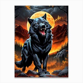 Wolf In The Forest 1 Canvas Print