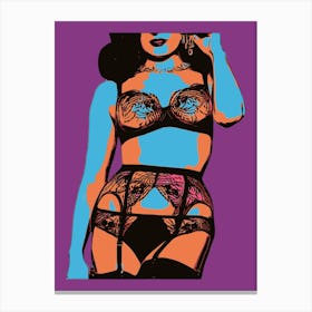Abstract Geometric Sexy Woman (48) 1 Canvas Print