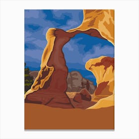 Utah Travel Poster Landscape Canvas Print