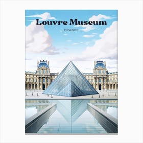 Louvre Museum Summer Travel Art Canvas Print