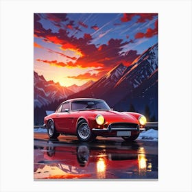 Classic Car At Sunset Canvas Print