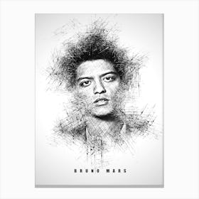 Bruno Mars Rapper Sketch Canvas Print