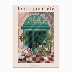 French Flowershop Poster Canvas Print