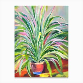 Spider Plant 2 Impressionist Painting Canvas Print