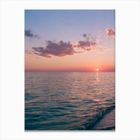Florida Ocean Sunset II on Film Canvas Print