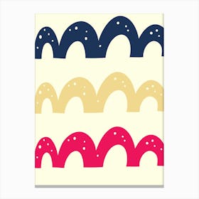 Set Of Four Squiggles Canvas Print