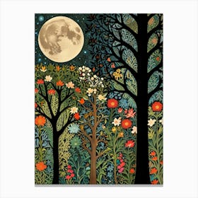 William Morris Moonlight In The Forest 89 Canvas Print