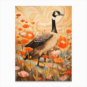 Canada Goose 3 Detailed Bird Painting Canvas Print