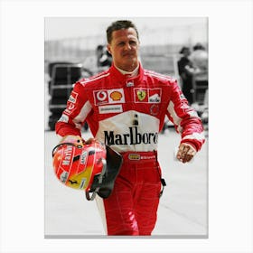 Michael Schumacher Of Germany And Ferrari Canvas Print