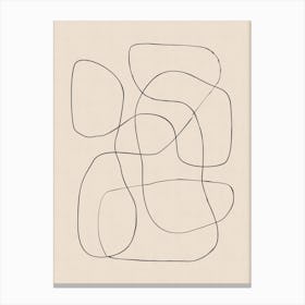 Abstract Scribble On Paper 3 Canvas Line Art Print