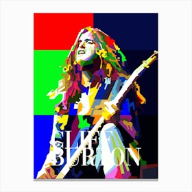 Cliff Burton Metallica Bass Musician Pop Art WPAP Canvas Print