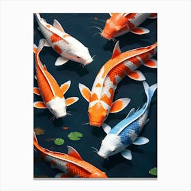 Koi Fish Painting (26) Canvas Print