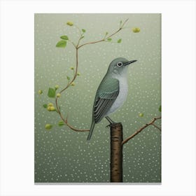Ohara Koson Inspired Bird Painting Robin 2 Canvas Print