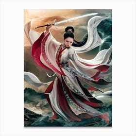 Chinese Empress Sword Dance #1 Canvas Print