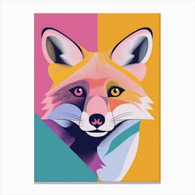 Graphic Fox Portrait Canvas Print