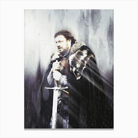 Eddard Stark Game Of Thrones Painting Canvas Print