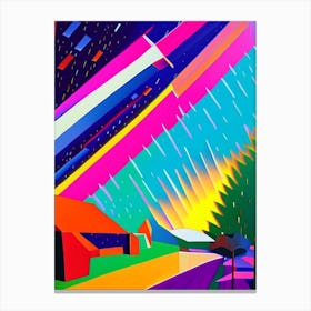 Meteor Shower Abstract Modern Pop Space Canvas Print